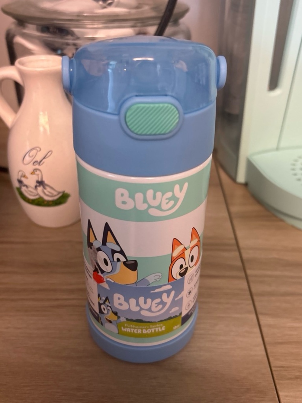 Thermos Blue and Mint 'Bluey' Kids Water Bottle